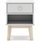 CALICOSY Nachttisch SIMON in Weiß - (W) 40 x (H) 53,1 x (L) 35 cm | Gr.: onesize