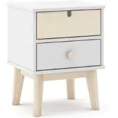 CALICOSY Nachttisch LÉONIE in Weiß - (W) 40 x (H) 53,1 x (L) 35 cm | Gr.: onesize