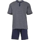 Tom Tailor Shorty "Nebraska" 2 tlg. Streifendesign, Kurzarm, Rundhalsausschnitt, kurze Hose, atmungsaktiv