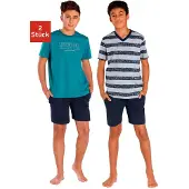 Le jogger Pyjama 2 Stück, 4 tlg. mit unterschiedlichen Shirts