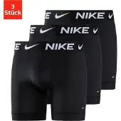 Nike Boxer UNDERWEAR "BOXER BRIEF 3PK", Herren, Gr. M, 3 Stk., Jersey, schwarz (3x schwarz), Jersey, Obermaterial: 92% Polyester, 8% Elasthan, körpernah, Unterhosen Boxer, mit Logo-Elastikbund