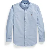 Ralph Lauren für Herren. 710792041002 Custom Fit Oxford Hemd blau (L), Lässig, Baumwolle, Langarm