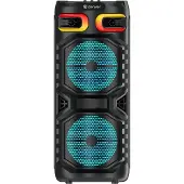 Inter Sales - BPS355 - Lautsprecher & Party Box - Disco Lights - inkl. Fernbedienung - Mikrofonanschluss - Schwarz