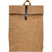 Exacompta 17640E Rucksack 32x44x12cm aus Papier in Lederoptik, Serie Eterneco - Braun geometrische Motive