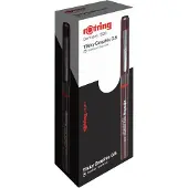 Rotring 1904756, Ausziehbarer Gelschreiber, Schwarz, Burgund, 0,5 mm