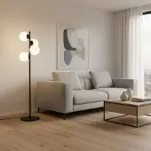 Opviq Stehlampe Faze , schwarz, für Wohn- / Esszimmer, Metall, Stehlampe