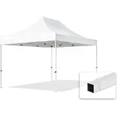 TOOLPORT 3x4,5m Stahl Faltpavillon, ohne Seitenteile, weiß