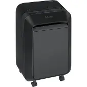 Fellowes Aktenvernichter Microshred LX 211, Mikropartikelschnitt 2 x 12 mm, P-5, 23 l, 15 Blatt Schnittleistung, mit Rollen, schwarz