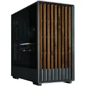 Zalman P10 NAMU Black Mini-Tower-Gehäuse mit seitlicher Hartglasscheibe und Holzfront