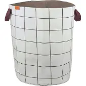 Mette Ditmer - Mesh Wäschekorb, H 50 cm, brown / off-white