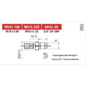TRW Vario Anschluss In Edelstahl MVG 100, M10 X 1,00