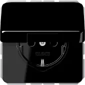 JUNG Steckdose 1f sw glz CD UP m.BS Klappd CD1520BFKIKLSW