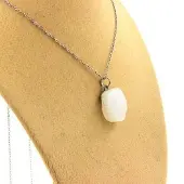 Bijoux Collier aus rohem Mondstein 13,65 Karat