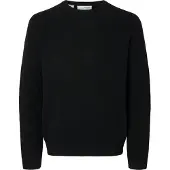 Selected Rundhalspullover "SLHROSS LS KNIT STRUCTURE CREW NECK NOOS" Baumwolle, regular fit