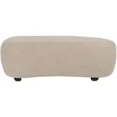 Housecraft living Noxx Pouf/ Sitzhocker Organisch Geformt Bouclé Beige
