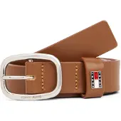 Tommy Hilfiger Ledergürtel "TJW OVAL 3.0 cm breit" Ovale Einfachdornschließe und Logo am Verschluss