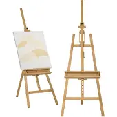 Vinsetto Staffelei-65L x 110B x 180-235H cm-Naturholz | Gr.: onesize