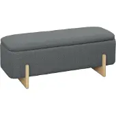 HOMCOM Sitzbank-111L x 44B x 44,5H cm-Dunkelgrau | Gr.: onesize