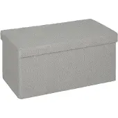 HOMCOM Sitzbank-76L x 38B x 38H cm-Hellgrau | Gr.: onesize