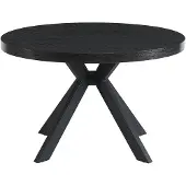 Vente-unique Esstisch - ausziehbar - 4 bis 8 Personen - MDF & Stahl - Schwarz - KOMONI