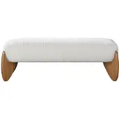 Vente-unique Sitzbank Gamura Naturfarben Hell Weiß 127 cm