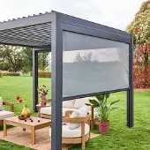 Sweeek - Markise 3m für Pergola Triomphe 3x3m V2, 3x4m, 3x6m - Anthrazit
