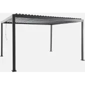 Sweeek - Pergola mit Lamellendach Imperial 3x4m Aluminium und Stahl - Anthrazit