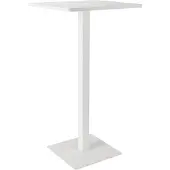 CLP Stehtisch eckig 60 cm Sharon, Bartisch quadratisch mit stabilem Metallgestell aus Stahl pulverbeschichtet