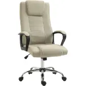 Vinsetto Bürostuhl-62L x 76B x 110-119H cm-Beige | Gr.: onesize