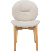 Vente-unique Satz von 2 Stühlen aus Stoff und Gummiholz - Beige - ISADIO