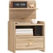 HOMCOM Nachttisch mit Schublade für Schlafzimmer Wohnzimmer