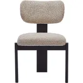 Vente-unique 2 Stühle aus Buchenholz und Gummibaumholz - Taupe und Schwarz - WILANA
