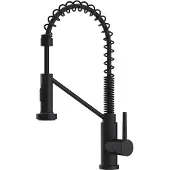 Vente-unique Küchenarmatur mit ausziehbarem Auslauf - Edelstahl - Schwarz matt - ROFLEX