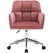 Vente-unique Bürostuhl höhenverstellbar - Samt - Rosa - PEGA von Pascal Morabito