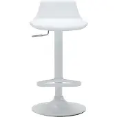 Vente-unique Barhocker höhenverstellbar - Polypropylen - Weiß - CALAS