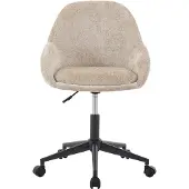 Vente-unique Bürostuhl - Velours - Beige - Höhenverstellbar - NAODY