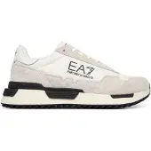 EA7 Unisex. 7X000380_AF19175 Vintage Turnschuhe Dreifach Weiß (40), Stoff, Wohnung, Schnürsenkel, Sportlich
