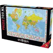 Perre/Anatolian ANATOLIAN Puzzle Politická mapa svě ta XL 700 dílků