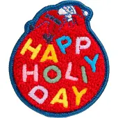 Laut MAGMOJI BADGE – Happy Holiday Edition, Abzeichen, Rot, Stoff, Textil, 1 Stück(e)