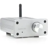 Marmitek Mini Verstärker Bluetooth - BoomBoom 460 - aptX - 2x 20W RMS - AUX Eingang - passive Lautsprecherverbindung - Lautstärkeregelung - Metallgehäuse - schließe Ihre alte Lautsprecher an - Silber