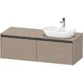 Duravit Waschtischunterschrank Ketho.2 140x55cm, Beck. re, lei, 2 Ausz., wandhängend