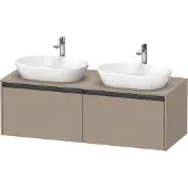 Duravit Waschtischunterschrank Ketho.2 140x55cm, B beids., lei, 2 Ausz., wandhängend