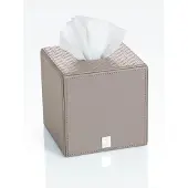 JOOP! Papierspender Bathline, Grau, Beige, Kunststoff, eckig, 13.3x13.3x13.3 cm, Badaccessoires, Waschplatzzubehör, Kosmetikdosen