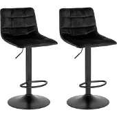 Ebuy24 Middelfart, Gepolsterter Sitz, Samt, Braun, Gepolsterte Rückenlehne, Samt, Schwarz