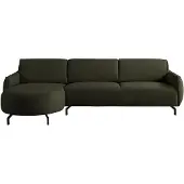 Vente-unique Linkes Ecksofa mit grüner Polsterung - FERIONA