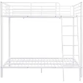 Vente-unique Etagenbett 2 x 140 x 190 cm - Metall - Weiß - GEMINI