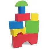 Edushape 32 Große und farbige Spiel Blocksteine (7,6 - 30,4 cm) - für Innen und Außen