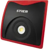 Stier Wechselakku COB LED Baustrahler, 5000 Lumen, 50W, für 18V Makita und Bosch Akkus, IP54-Schutz, 6000 Kelvin, LED Arbeitsstrahler, Dauerbetrieb LED Strahler, COB-LED