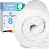 Aktiv shop GmbH ELONEO Komfortschaum Matratzen Topper 80x200cm, 8 cm Höhe, atmungsaktiver Matratzentopper, Matratzenauflage für Bett und Boxspringbett