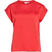 Vila "VIELLETTE S/S SATIN TOP - NOOS" Kunstfaser, regular fit